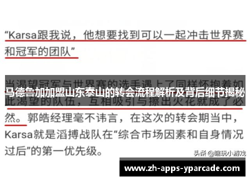 马德鲁加加盟山东泰山的转会流程解析及背后细节揭秘